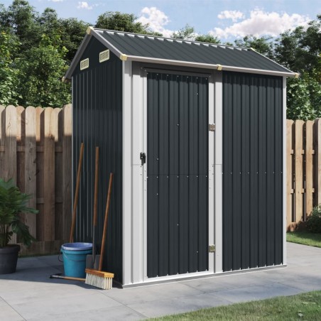 vidaXL Cobertizo de jardín acero galvanizado antracita 192x152,5x237cm
