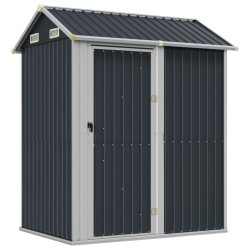 vidaXL Cobertizo de jardín acero galvanizado antracita 192x152,5x237cm
