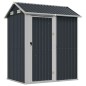 vidaXL Cobertizo de jardín acero galvanizado antracita 192x152,5x237cm vidaXL Cobertizo de jardín acero galvanizado antracita 192x152,5x237cm