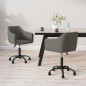 vidaXL Sillas de comedor giratorias 2 unidades terciopelo gris oscuro