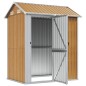 vidaXL Cobertizo jardín acero galvanizado marrón claro 192x152,5x237cm vidaXL Cobertizo jardín acero galvanizado marrón claro 192x152,5x237cm