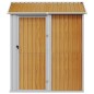 vidaXL Cobertizo jardín acero galvanizado marrón claro 192x152,5x237cm vidaXL Cobertizo jardín acero galvanizado marrón claro 192x152,5x237cm