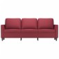 vidaXL Sofá de 3 plazas de cuero sintético rojo vino 180 cm vidaXL Sofá de 3 plazas de cuero sintético rojo vino 180 cm