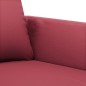 vidaXL Sofá de 3 plazas de cuero sintético rojo vino 180 cm vidaXL Sofá de 3 plazas de cuero sintético rojo vino 180 cm