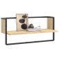 vidaXL Estante de pared con barra roble Sonoma 65x25x30 cm