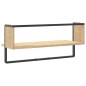 vidaXL Estante de pared con barra roble Sonoma 65x25x30 cm