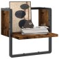 vidaXL Estantes de pared con barra roble ahumado 30x25x30 cm vidaXL Estantes de pared con barra roble ahumado 30x25x30 cm