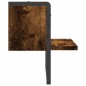 vidaXL Estantes de pared con barra roble ahumado 30x25x30 cm vidaXL Estantes de pared con barra roble ahumado 30x25x30 cm