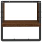 vidaXL Estante de pared con barra marrón roble 30x25x30 cm vidaXL Estante de pared con barra marrón roble 30x25x30 cm