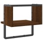 vidaXL Estante de pared con barra marrón roble 30x25x30 cm vidaXL Estante de pared con barra marrón roble 30x25x30 cm