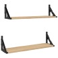 vidaXL Estantes de pared 2 unidades roble Sonoma 60x15x15,5 cm vidaXL Estantes de pared 2 unidades roble Sonoma 60x15x15,5 cm