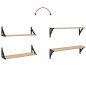 vidaXL Estantes de pared 2 unidades roble Sonoma 60x15x15,5 cm vidaXL Estantes de pared 2 unidades roble Sonoma 60x15x15,5 cm