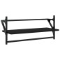 vidaXL Estantes de pared con barras 4 pzas madera de ingeniería negro vidaXL Estantes de pared con barras 4 pzas madera de ingeniería negro