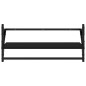 vidaXL Estantes de pared con barras 4 pzas madera de ingeniería negro vidaXL Estantes de pared con barras 4 pzas madera de ingeniería negro