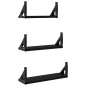 vidaXL Estantes de pared 3 pzas madera de ingeniería negro
