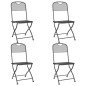 vidaXL Juego de comedor de jardín 5 pzas malla metálica gris antracita vidaXL Juego de comedor de jardín 5 pzas malla metálica gris antracita