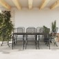 vidaXL Juego de comedor de jardín 9 pzas malla metálica gris antracita vidaXL Juego de comedor de jardín 9 pzas malla metálica gris antracita