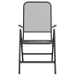 vidaXL Juego de comedor de jardín 9 pzas malla metálica gris antracita vidaXL Juego de comedor de jardín 9 pzas malla metálica gris antracita