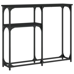 vidaXL Mesa consola madera de ingeniería negra 90x22,5x75 cm