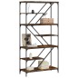 vidaXL Estantería madera de ingeniería acero roble ahumado 91x36x176cm vidaXL Estantería madera de ingeniería acero roble ahumado 91x36x176cm