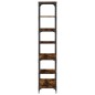 vidaXL Estantería madera de ingeniería acero roble ahumado 91x36x176cm vidaXL Estantería madera de ingeniería acero roble ahumado 91x36x176cm