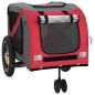 vidaXL Remolque de bicicleta mascotas hierro tela Oxford rojo negro vidaXL Remolque de bicicleta mascotas hierro tela Oxford rojo negro