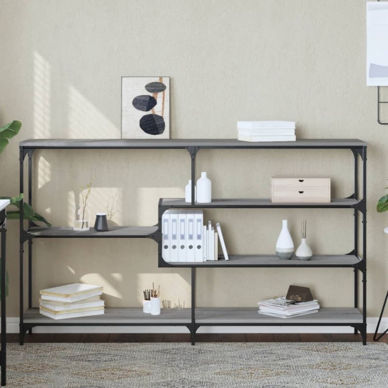 vidaXL Mesa consola madera contrachapada gris Sonoma 160x32x95 cm vidaXL Mesa consola madera contrachapada gris Sonoma 160x32x95 cm