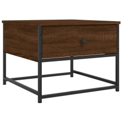 vidaXL Mesa de centro madera de ingeniería roble marrón 51x51x40 cm