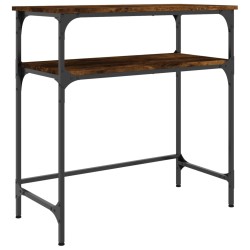 vidaXL Mesa consola madera de ingeniería roble ahumado 75x35,5x75 cm
