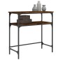 vidaXL Mesa consola madera de ingeniería roble ahumado 75x35,5x75 cm vidaXL Mesa consola madera de ingeniería roble ahumado 75x35,5x75 cm