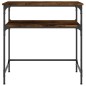 vidaXL Mesa consola madera de ingeniería roble ahumado 75x35,5x75 cm vidaXL Mesa consola madera de ingeniería roble ahumado 75x35,5x75 cm