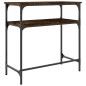 vidaXL Mesa consola madera de ingeniería roble ahumado 75x35,5x75 cm vidaXL Mesa consola madera de ingeniería roble ahumado 75x35,5x75 cm