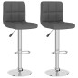 vidaXL Taburetes de cocina 2 unidades tela gris oscuro vidaXL Taburetes de cocina 2 unidades tela gris oscuro