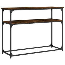 vidaXL Mesa consola madera de ingeniería roble ahumado 100x35,5x75 cm