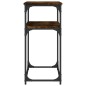 vidaXL Mesa consola madera de ingeniería roble ahumado 100x35,5x75 cm vidaXL Mesa consola madera de ingeniería roble ahumado 100x35,5x75 cm