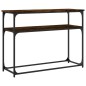vidaXL Mesa consola madera de ingeniería roble ahumado 100x35,5x75 cm vidaXL Mesa consola madera de ingeniería roble ahumado 100x35,5x75 cm