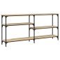 vidaXL Mesa consola madera de ingeniería roble Sonoma 160x29x75 cm