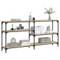 vidaXL Mesa consola madera de ingeniería roble Sonoma 160x29x75 cm