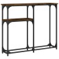 vidaXL Mesa consola madera de ingeniería roble ahumado 90x22,5x75 cm vidaXL Mesa consola madera de ingeniería roble ahumado 90x22,5x75 cm