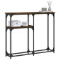 vidaXL Mesa consola madera de ingeniería roble ahumado 90x22,5x75 cm vidaXL Mesa consola madera de ingeniería roble ahumado 90x22,5x75 cm