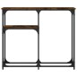 vidaXL Mesa consola madera de ingeniería roble ahumado 90x22,5x75 cm vidaXL Mesa consola madera de ingeniería roble ahumado 90x22,5x75 cm