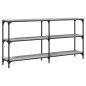 vidaXL Mesa consola madera de ingeniería gris Sonoma 150x29x75 cm