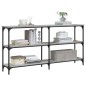 vidaXL Mesa consola madera de ingeniería gris Sonoma 150x29x75 cm