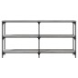 vidaXL Mesa consola madera de ingeniería gris Sonoma 150x29x75 cm