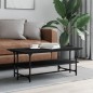 vidaXL Mesa de centro de madera contrachapada negro 100x50x40 cm vidaXL Mesa de centro de madera contrachapada negro 100x50x40 cm