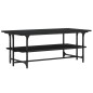 vidaXL Mesa de centro de madera contrachapada negro 100x50x40 cm vidaXL Mesa de centro de madera contrachapada negro 100x50x40 cm