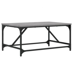 vidaXL Mesa de centro madera contrachapada gris Sonoma 75x50x35 cm