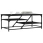 vidaXL Mesa de centro de madera contrachapada negro 100x49x40 cm vidaXL Mesa de centro de madera contrachapada negro 100x49x40 cm