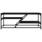 vidaXL Mesa de centro de madera contrachapada negro 100x49x40 cm vidaXL Mesa de centro de madera contrachapada negro 100x49x40 cm