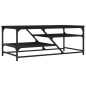 vidaXL Mesa de centro de madera contrachapada negro 100x49x40 cm vidaXL Mesa de centro de madera contrachapada negro 100x49x40 cm